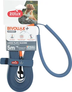 ZOLUX Smycz płaska dla psa silikonowa BIVOUAK - niebieska - Smycze dla psów - miniaturka - grafika 1