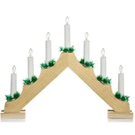 Oświetlenie świąteczne - LED Świecznik bozonarodzeniowy 7xLED/2,6W/230V drewno - miniaturka - grafika 1
