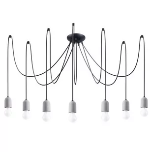 Neso lampa wisząca 7xE27 czarna/szara SL.1162 - Lampy sufitowe - miniaturka - grafika 1