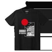 Odzież do sportów motorowych - T-shirt koszulka Mitsubishi 3000GT czarna-S - miniaturka - grafika 1