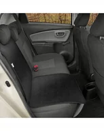 Pokrowce na fotele - Mata z czarnej ekoskóry 50 x 136 cm pod fotelik samochodowy - miniaturka - grafika 1