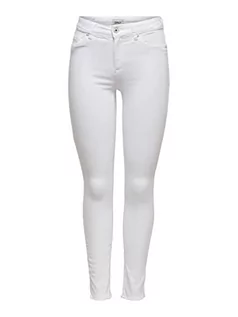 Spodnie damskie - ONLY Damskie spodnie jeansowe, biały, (XXL) W / 34L - grafika 1