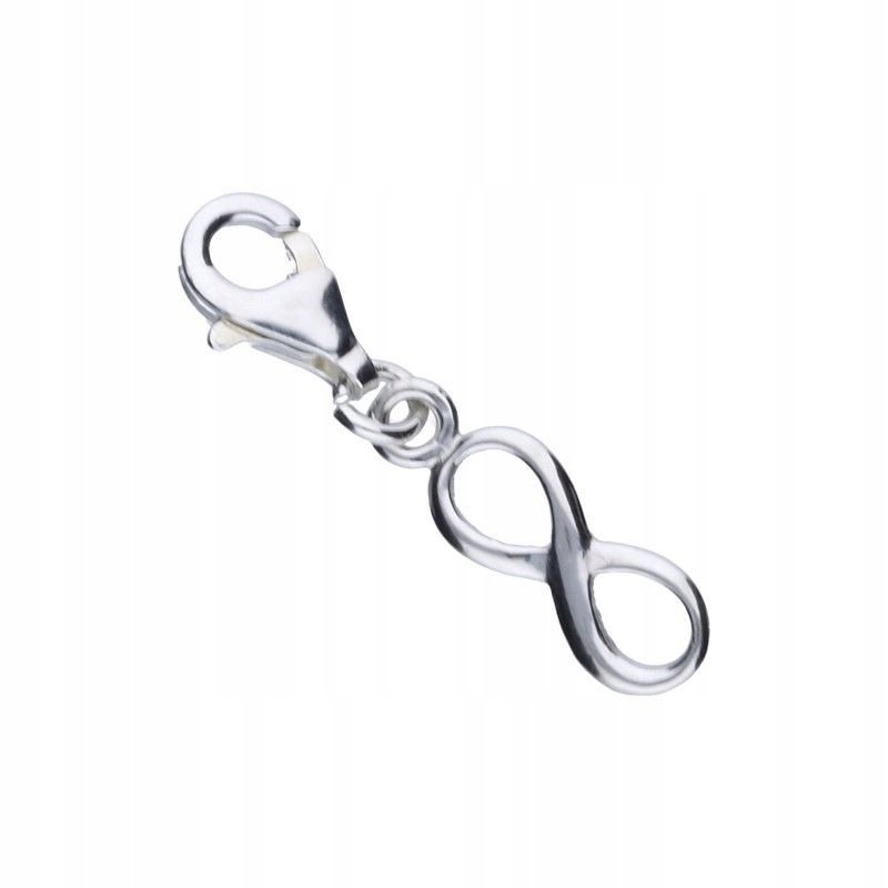 Srebrna zawieszka charms 925 znak nieskończoności elegancja i styl prezent