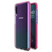 Etui i futerały do telefonów - Spring Case pokrowiec żelowe etui z kolorową ramką do Samsung Galaxy A40 ciemnoróżowy - miniaturka - grafika 1