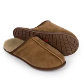 Kapcie męskie - Kapcie Męskie Pantofle męskie skórzane wełna r,43 - miniaturka - grafika 1