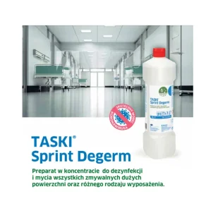 Koncentrat do dezynfekcji i mycia powierzchni Taski Sprint Degerm 1l 6op - Dezynfekcja - miniaturka - grafika 1