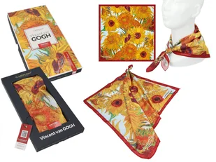 Apaszka - V. van Gogh, Słoneczniki (CARMANI) - Apaszki i szaliki damskie - miniaturka - grafika 1