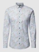 Koszule męskie - Koszula biznesowa o kroju super slim fit ze wzorem na całej powierzchni - miniaturka - grafika 1