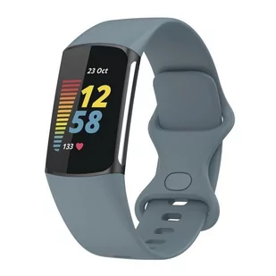 Opaska Pasek Bransoleta Smoothband Fitbit Charge 5 Szaroniebieska - Akcesoria do smartwatchy - miniaturka - grafika 1