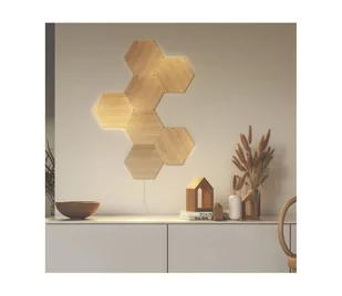 Nanoleaf Elements - Wood Look Hexagons Starter Kit NL52-K-7002HB-7PK - Systemy inteligentnych domów - miniaturka - grafika 3