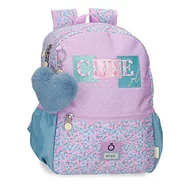 Plecaki szkolne i tornistry - Enso Cute Girl Plecak Przedszkole z fioletowym wózkiem 25x32x12 cm Poliester 9,6L, Fioletowy, Mochila Preescolar con Carro, Plecak przedszkolny z wózkiem - miniaturka - grafika 1