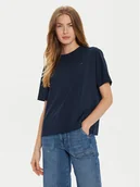 Koszulki i topy damskie - Tommy Hilfiger T-Shirt Modern Flag WW0WW43597 Granatowy Relaxed Fit - miniaturka - grafika 1