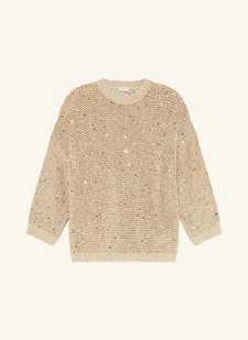 Peserico Sweter Z Cekinami beige - Moda i Uroda OUTLET - miniaturka - grafika 1