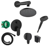 Zestawy prysznicowe - HANSGROHE 88002150 Zestaw podtynkowy KOMPLETNY Vernis Blend Czarny mat - miniaturka - grafika 1