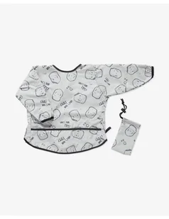 Baby in world Śliniak fartuszek z długimi rękawkami Minene Light grey - Śliniaki i fartuszki - miniaturka - grafika 1