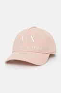 Czapki damskie - Armani Exchange czapka z daszkiem bawełniana kolor pomarańczowy z aplikacją 944171 2R110 - miniaturka - grafika 1