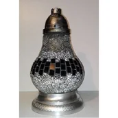 Lampiony i znicze - Znicz Witraż Mini Karafka srebrny Ilumini - miniaturka - grafika 1