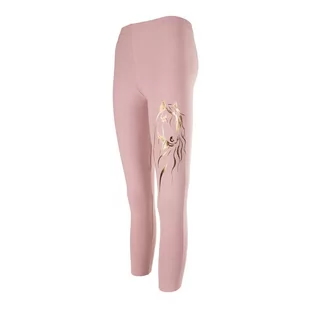 Dziewczęce legginsy, różowe z aplikacją z koniem, Tup Tup - Legginsy - miniaturka - grafika 1