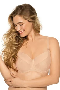 Gaia 281 Kate Biustonosz usztywniany, beżowe romby - Biustonosze - miniaturka - grafika 1