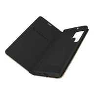 Etui i futerały do telefonów - Etui Folio Galaxy S22 Ultra Card And Video Holder Forcell Luna Book Gold Czarne - miniaturka - grafika 1
