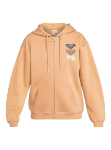 Roxy Top Surf Stoked Zipped Brushed Damski Brązowy XL - Koszulki i topy damskie - miniaturka - grafika 1