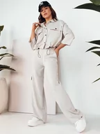 Dresy damskie - Komplet damski MAROD beżowy Dstreet AY1021-L - miniaturka - grafika 1