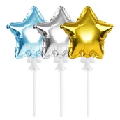 Balony i akcesoria - Balon foliowy na patyczku gwiazdka - miniaturka - grafika 1
