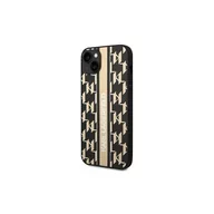 Etui i futerały do telefonów - Karl Lagerfeld Nakładka do iPhone 14 Pro 6,1" KLHCP14LPGKLSKW brązowa HC PU Monogram Stripe - miniaturka - grafika 1