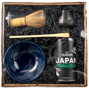 Zestaw Matcha Japońska Ujicha 80G Czarka Oraz Akcesoria - Zestawy upominkowe - miniaturka - grafika 1