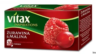 Vitax Herbata INSPIRATIONS Żurawina&Malina (20 saszetek) 40g zawieszka ghk0460219 - Herbata - miniaturka - grafika 1