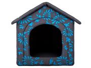 Budy dla psów - HobbyDog Buda dla psa, niebieskie kwiaty, 52x46x53 cm . - miniaturka - grafika 1