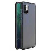 Etui i futerały do telefonów - Hurtel Spring Case pokrowiec żelowe etui z kolorową ramką do Xiaomi Redmi Note 10 5G / Poco M3 Pro czarny - miniaturka - grafika 1