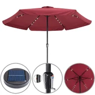 Parasole ogrodowe - Parasol solarny LED Ateny czerwony Ø330cm - miniaturka - grafika 1