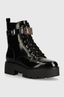 Guess botki VAIRES damskie kolor czarny na platformie FLTSOM PAT10 - Botki damskie - miniaturka - grafika 1