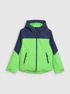 4F Kurtka narciarska membrana 5000 chłopięca - zielona 164 (13-14 lat) - Kurtki i kamizelki sportowe męskie - miniaturka - grafika 1