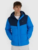 Kurtki męskie - 4F Kurtka puchowa z wypełnieniem syntetycznym męska - niebieska M - miniaturka - grafika 1