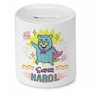 Skarbonki - Skarbonka 330 ml Dla Karola Syna Dziecka Prezent z Nadrukiem ze Zdjęciem - miniaturka - grafika 1