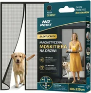 Moskitiery - NO PEST Moskitiera na Drzwi Balkonowe Magnetyczna Siatka na Komary Muchy Osy"Silent Screen" Czarna 220x100cm - miniaturka - grafika 1