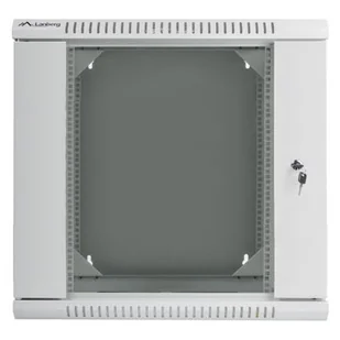 Lanberg Szafa wisząca dwusekcyjna 19 12U szara WF02-6612-10""S (WF02-6612-10S) - Szafy rack - miniaturka - grafika 1