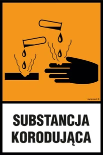 LB005 SUBSTANCJA KORODUJĄCA, FN - FOLIA SAMOPRZYLEPNA; (300X450MM) - Systemy ekspozycyjne i znaki informacyjne - miniaturka - grafika 1