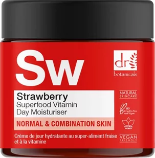 Krem witaminowy nawilżający na dzień Dr. Botanicals SuperFood Strawberry 60 ml (5060881920007) - Kremy do twarzy - miniaturka - grafika 1