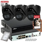 Zestawy do monitoringu - Zestaw 3 kamery IP z rejestratorem IPC-HDW1530T-0280B-S6-BLACK 5MPx IR30 Mikrofon PoE - miniaturka - grafika 1