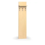 Meble do przedpokoju - Garderoba z wieszakami PRIMO WOOD, 3 haczyki, półka, brzoza - miniaturka - grafika 1