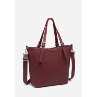 Torebki damskie - Pojemna Torebka Damska Bordowa Shopper Torba na Ramię LUIGISANTO - miniaturka - grafika 1
