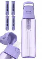 Butelki filtrujące - 4x filtr + butelka filtrująca na wodę Dafi Solid lawendowa barwiona 0,7 - miniaturka - grafika 1