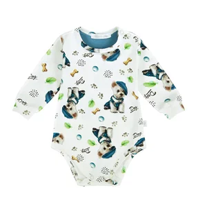 Ewa Collection, Body dziecięce z długim rękawem, Piesek, rozmiar 80 - Body dla niemowląt - miniaturka - grafika 1
