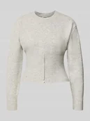 Swetry damskie - Sweter z dzianiny z prążkowanymi wykończeniami model ‘SLOAN’ - miniaturka - grafika 1