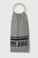 Apaszki i szaliki damskie - Pepe Jeans szalik damski kolor szary wzorzysty - miniaturka - grafika 1