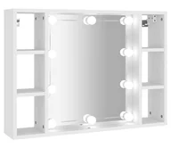 Toaletki - Biała Toaletka Z Lustrem Na Blat Lub Ścianę F7-T43 - miniaturka - grafika 1