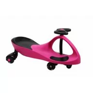 Jeździki dla dzieci - Jeździk Grawitacyjny Swing Car model 8097 Kauczukowe Koła LED róż-czarny - miniaturka - grafika 1